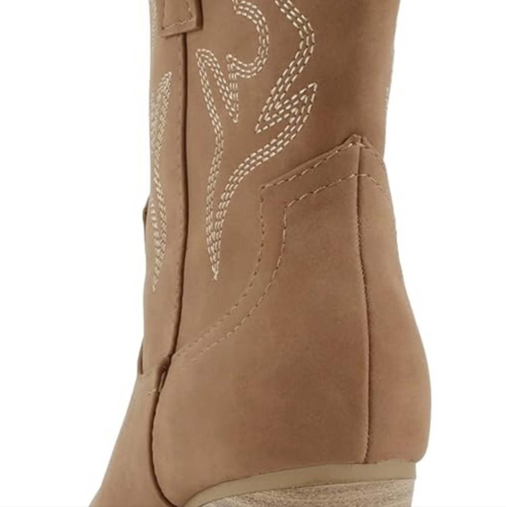 Tan Western Ankle Boots - Picture 3 of 6